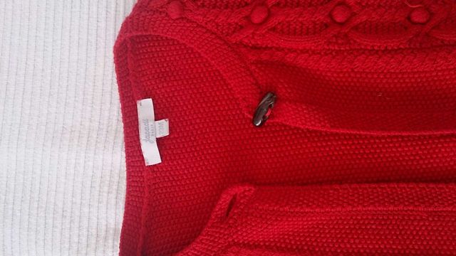 Marca Jacadi.Vestido y chaqueta de punto talla 2 a