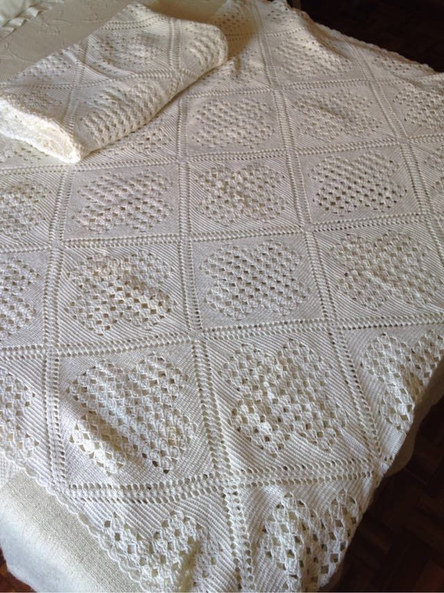 Colcha grande de perlé