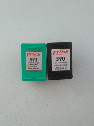 Cartuchos de tinta prink color y negro de segunda mano por 5 EUR en Meira  en WALLAPOP