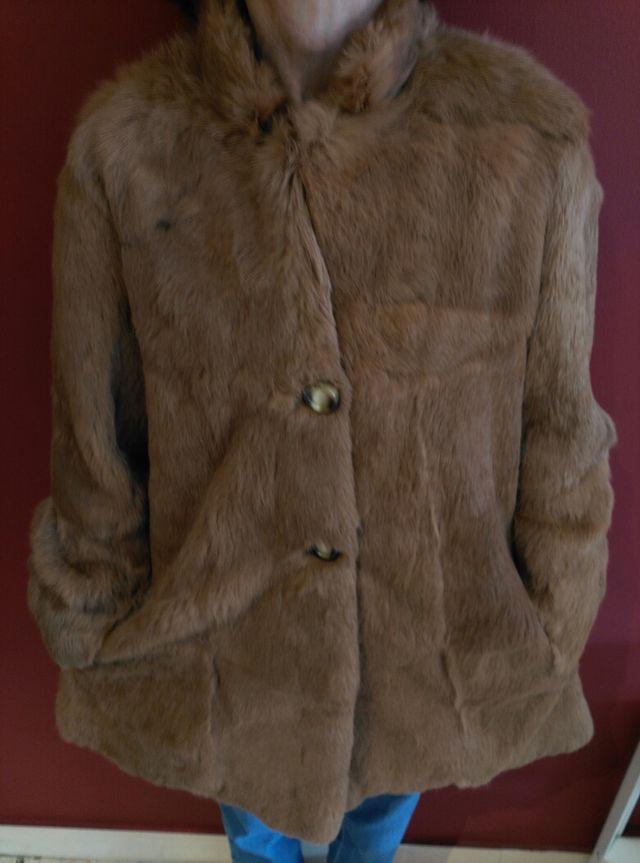REBAJAS Abrigo de piel de zorro autentico
