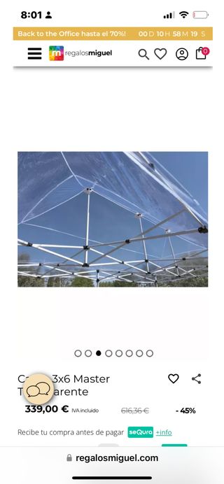 Alquiler de carpas plegables blancas