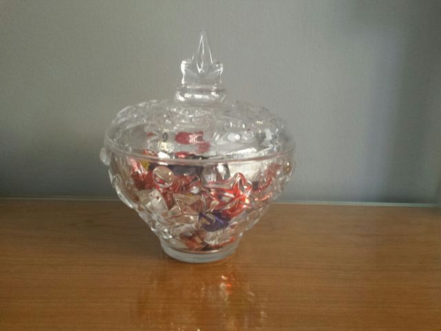 Bombonera cristal tallado