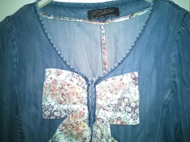 Chaqueta corta vaquera Zara con lazada