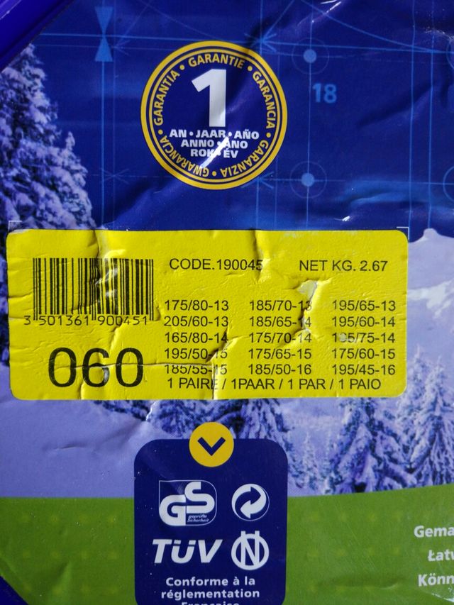 Cadenas de nieve a estrenar