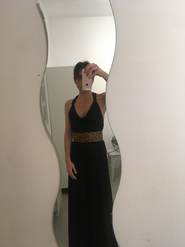 Vestido negro largo de fiesta
