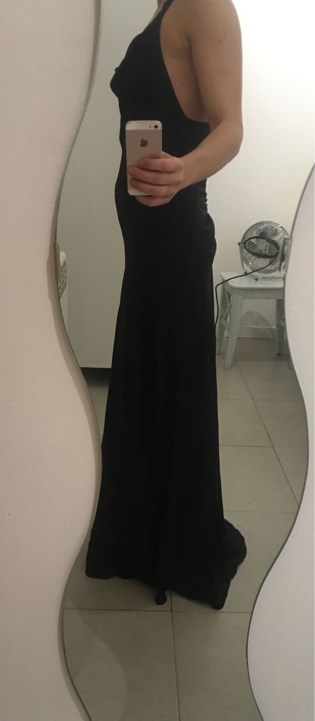 Vestido negro largo de fiesta