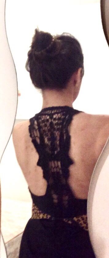 Vestido negro largo de fiesta