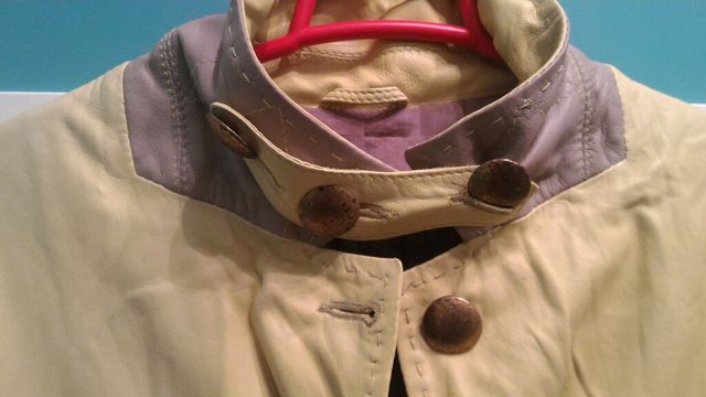 CHAQUETA CUERO verde lima 