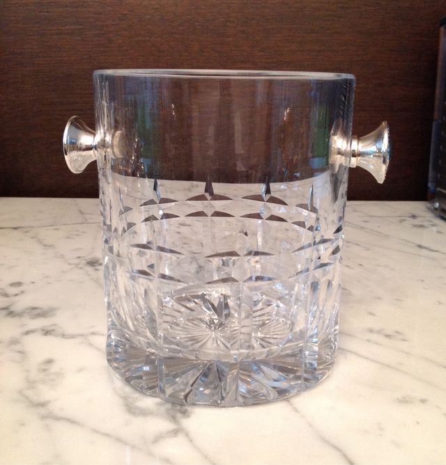 Cubo Para Hielo De Cristal Y Plata