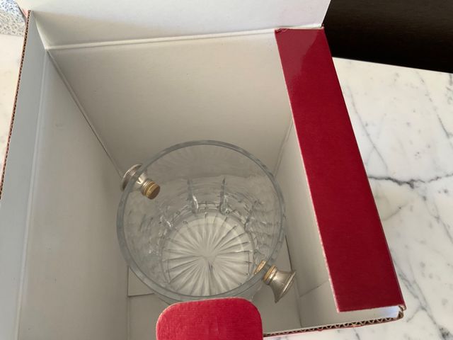 Cubo Para Hielo De Cristal Y Plata