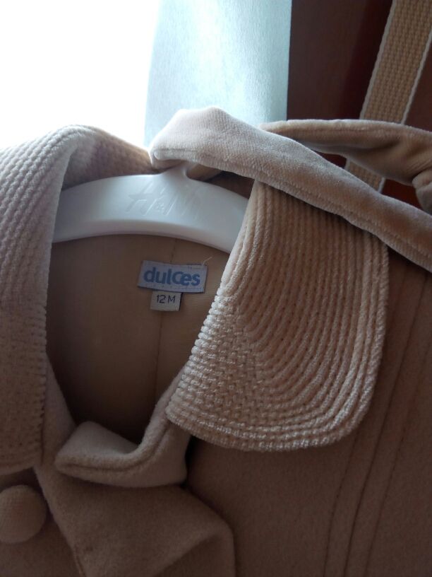 Abrigo de paño marca dulces 12 meses