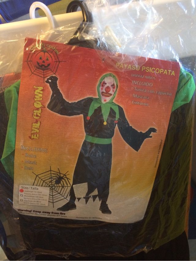 Disfraz,rey mago, payaso Halloween, ...