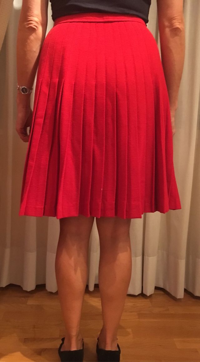 Falda inglesa vintage, pura Lana