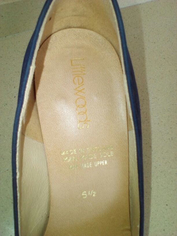 Zapatos tacón azul terciopelo. N. 38.