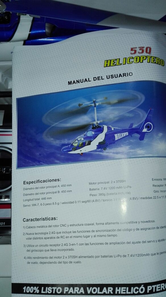 Helicoptero R. C. Walkera  HM53Q