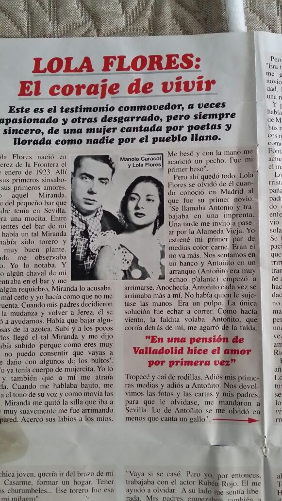 Poste y vida de lola flores