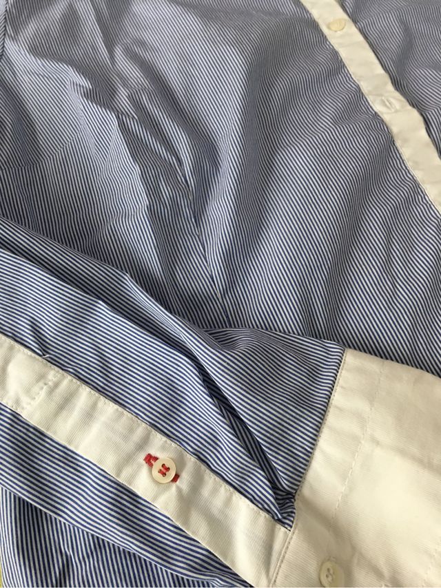Camisa azul de rayas Zara talla XL