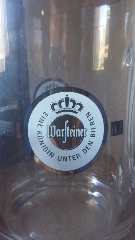 Jarra de Cerveza de 1l Warfteiner de Cristal maciz