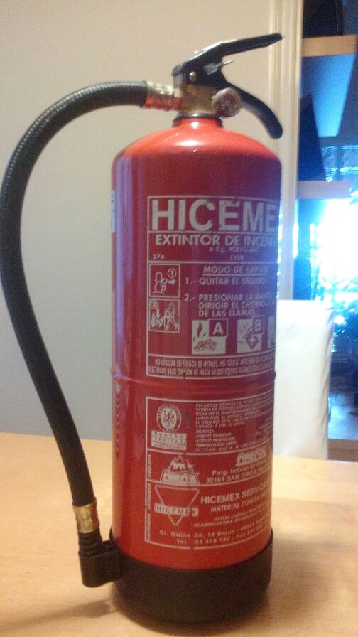 Extintor de polvo