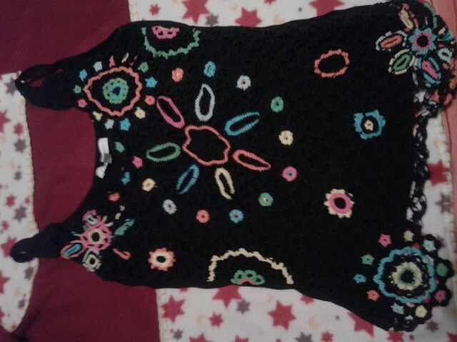 Top de ganchillo con forro