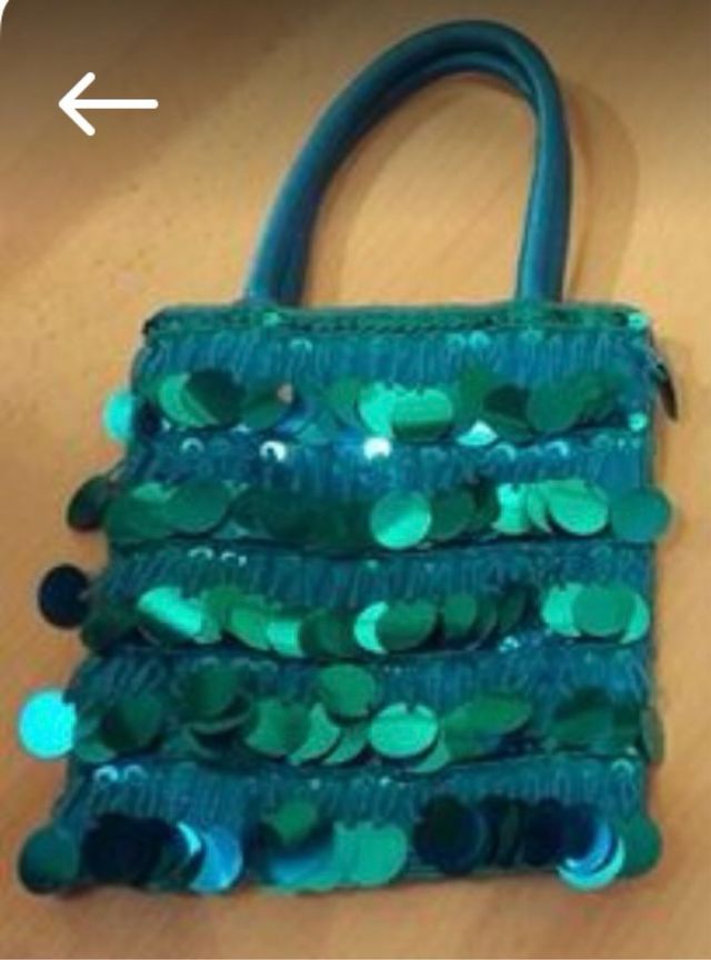 Bolso de fiesta turquesa