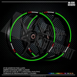 Adhesivos para llantas KAWASAKI GIRO 3 LOGOS