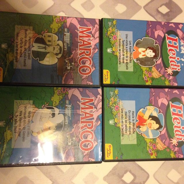 4 DVD per bambini, heidi e Marco