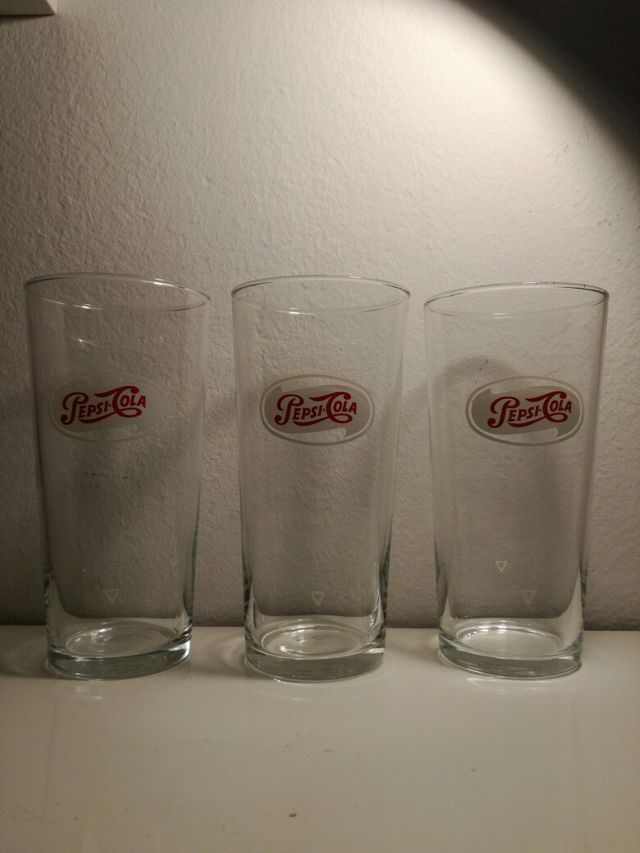 Lote 3 vasos PEPSI antiguos años 70
