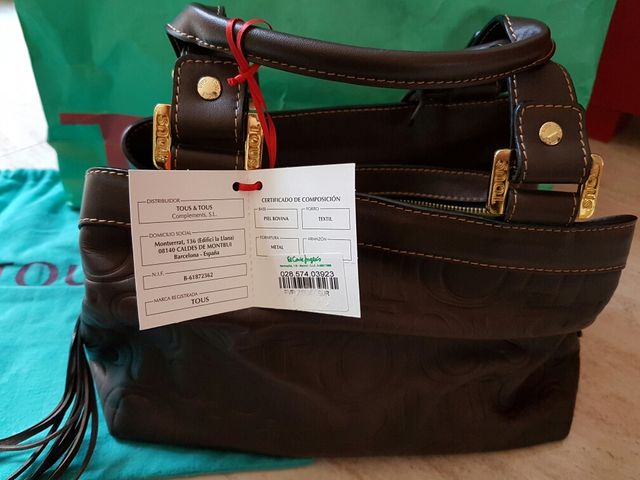 Bolso Tous original, piel bovina marrón 