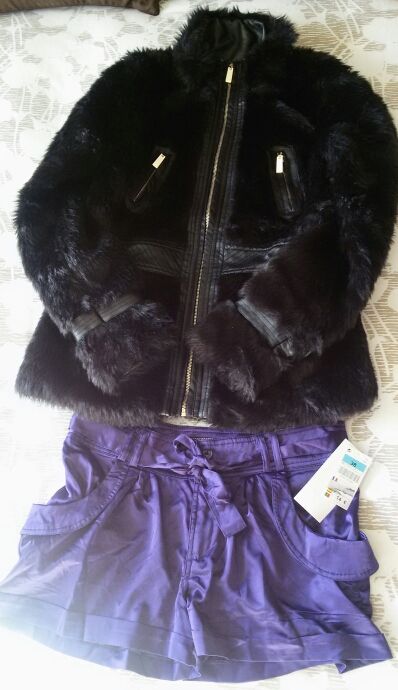 Short raso morado T38