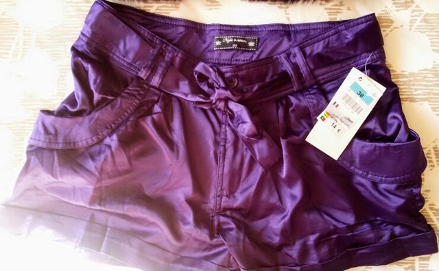 Short raso morado T38