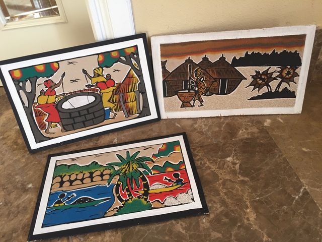 Cuadros pintura arena