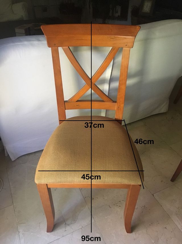 8 sillas comedor cerezo de segunda mano por 250 € en Alcalá de Henares