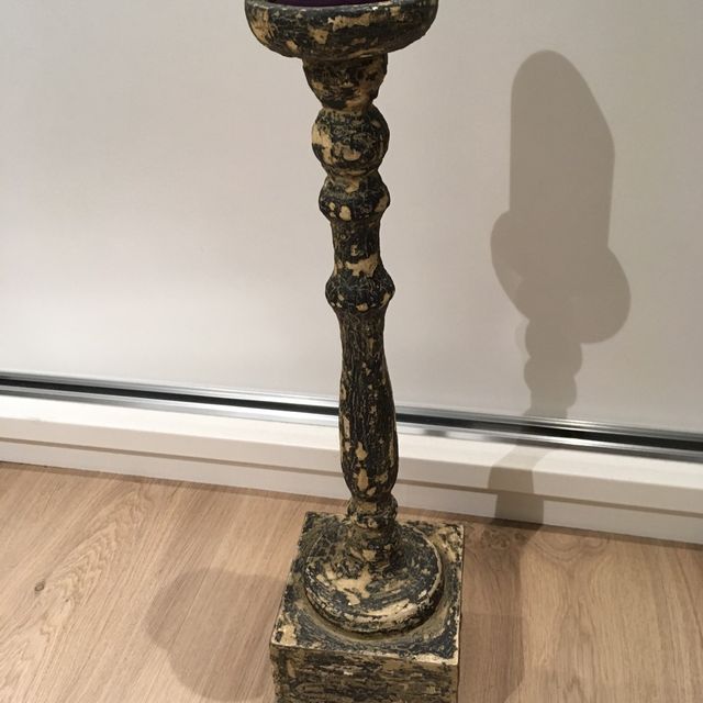 Candelabro madera efecto antiguo de segunda mano por 20 € en Errenteria