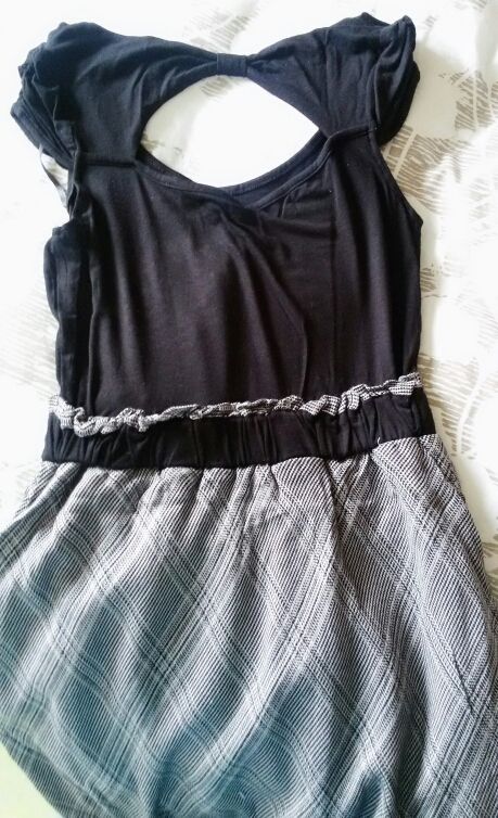 Vestido combinado de Blanco T-M