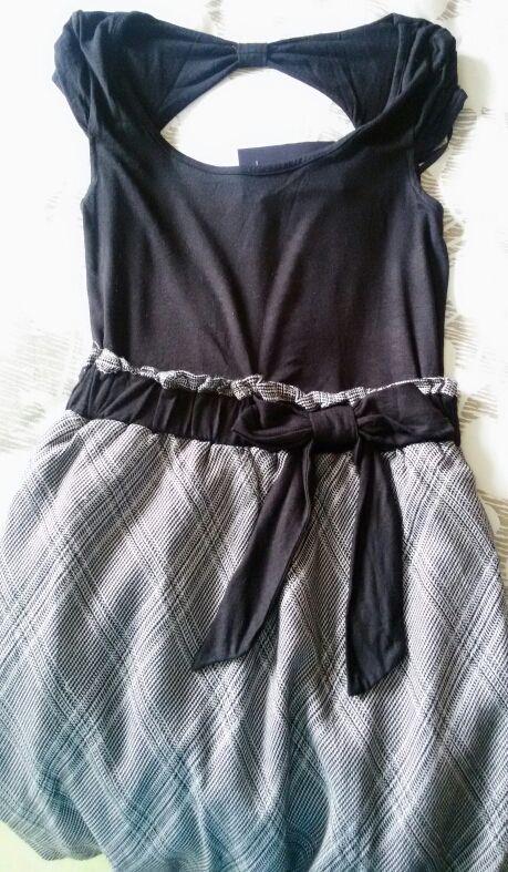 Vestido combinado de Blanco T-M