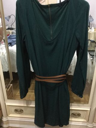 Vestido Verde Oscuro Zara Talla S de segunda mano por 9 EUR en Madrid en  WALLAPOP