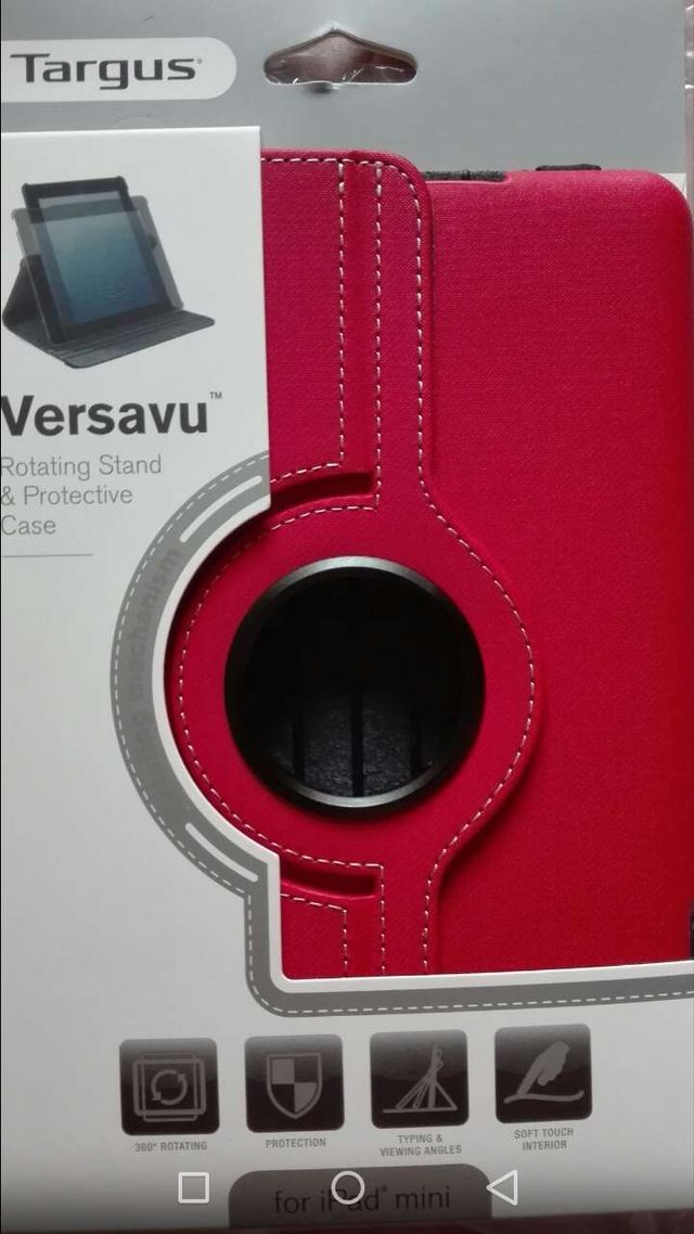 Funda Targus Versavu roja nueva para el iPad Mini.
