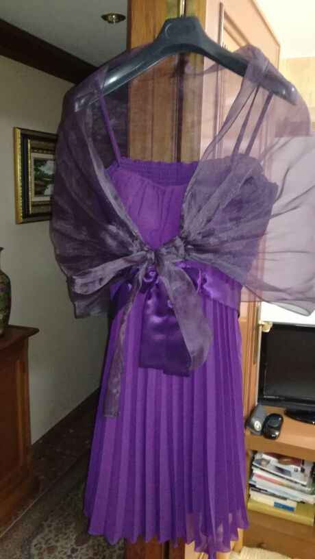 VESTIDO BODA FIESTA LILA VIOLETA MORADO