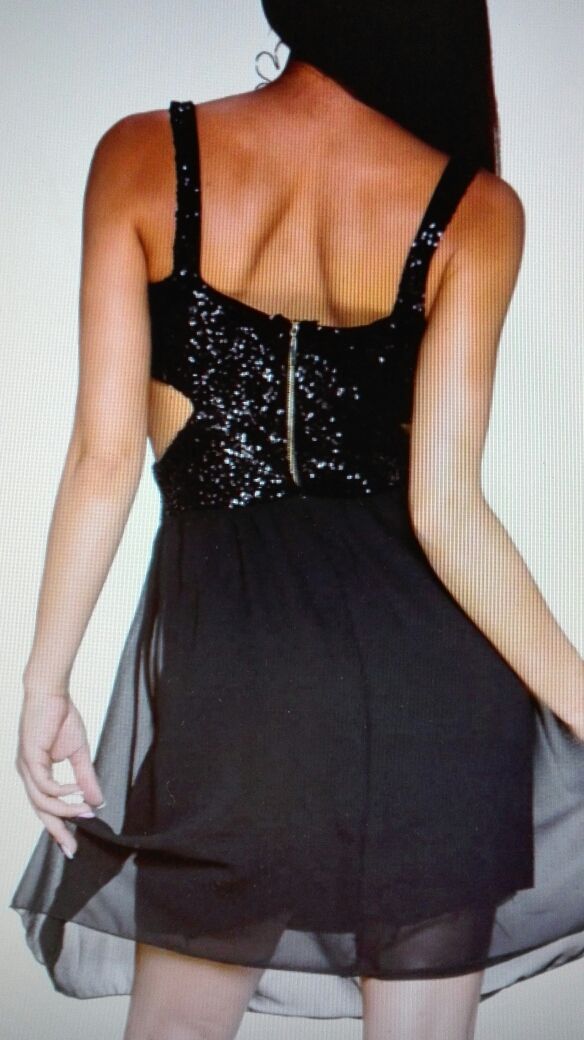 Vestido negro lentejuelas