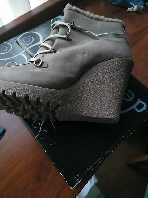 Botín Cuña Marrón