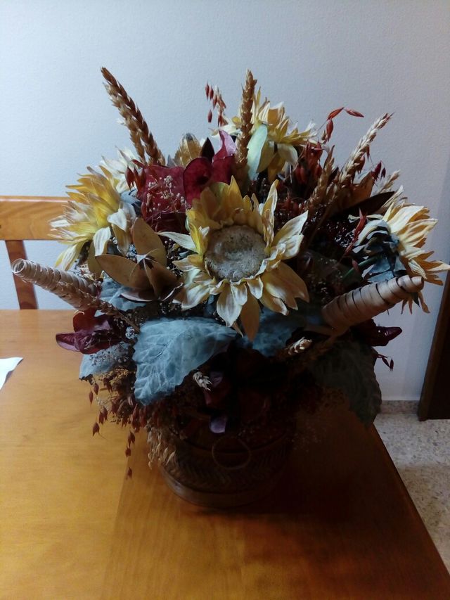 Centro de flores secas