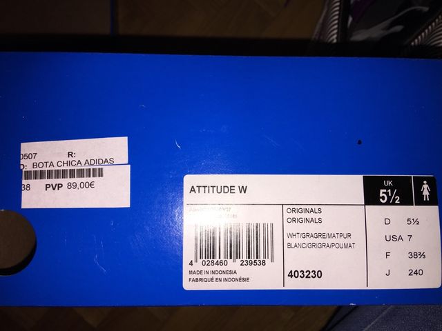 Zapatillas bota Adidas T38 2/3