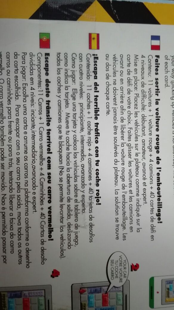 Juego de ingenio "Escapa del trafico"