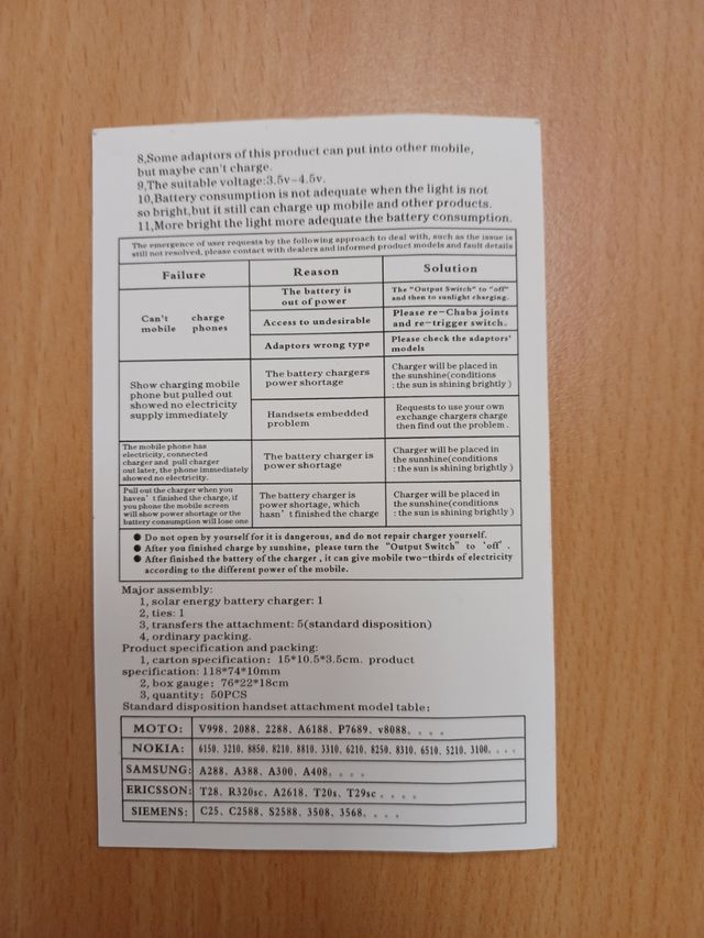 Cargador solar Schüco