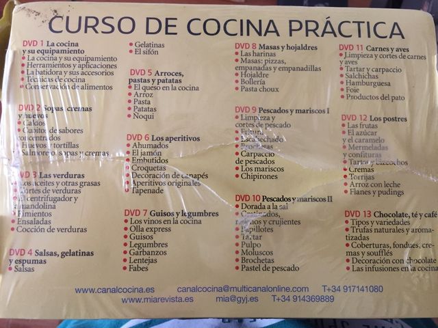 Dvd curso de cocina practica
