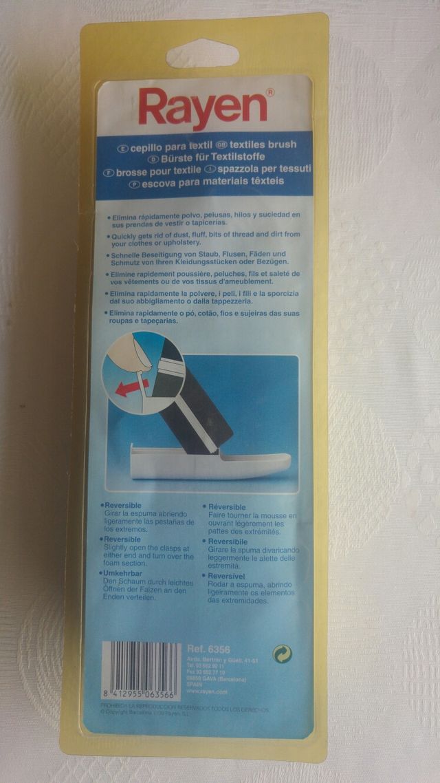 Rayen Cepillo para textil reversible