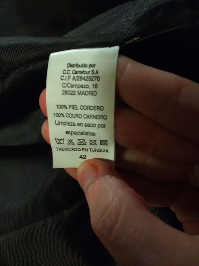 Elegante Abrigo 100% piel autentica