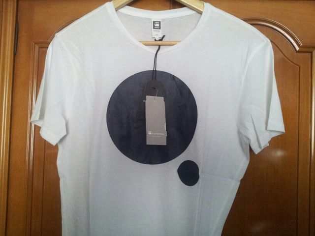 Camiseta g star blanca talla s