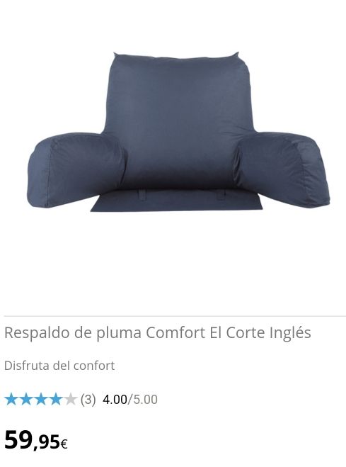 Respaldo Cojin De Pluma Para Lectura Cama O Relax De Segunda Mano Por 30 En Valdemoro En Wallapop